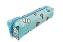 ESTOJO ESC. TUBO QUADRADO UNICORNIO AZUL CLARO KAZ - Imagem 1