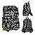 MOCHILA ESTAMPADA ESCRITA PRETA ADULTO - Imagem 1