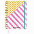 CADERNO A5 120 FLS ESPIRAL - PASTEL STRIPES BEE UNIQUE - Imagem 1