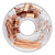 KIT OFFICE PRENDEDORES REDONDO - CLIPES/BINDER/ALFINETE/ELÁSTICO - ROSE GOLD BRW - Imagem 1