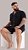 Preto - Pijama Americano Masculino Curto - Imagem 5