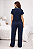 Azul Marinho- Pijama Americano Longo Pantalona - Imagem 4