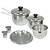 KIT DE PANELAS DE CAMPING GOURMET 8 PEÇAS - Imagem 1