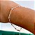 Pulseira veneziana com bolinhas banhado a prata - Imagem 2
