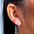 Brinco Ear Hook gota boleada banhado a prata - Imagem 2