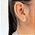 Brinco Ear Hook gota boleada banhado a prata - Imagem 3
