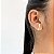 Brinco Ear Hook gota boleada banhado a prata - Imagem 1