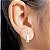 Brinco Ear Hook 2 fios banhado a prata - Imagem 2