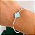 Pulseira Virginia trevo azul banhado a prata - Imagem 1