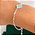 Pulseira Virginia trevo azul banhado a prata - Imagem 3
