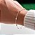 Pulseira corrente com bolinhas banhado a prata - Imagem 1