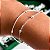 Conjunto de pulseiras bolinhas banhado a prata - Imagem 1