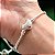 Pulseira de berloques inspiração Pandora fecho coração banhado a prata - Imagem 5