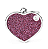 Plaquinha de Identificação Coração Rosa C/ Glitter - MyFamily - 504868 - Imagem 1