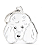 Plaquinha de Identificação Cão Poodle Branco - MyFamily - 970216 - Imagem 1