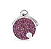 Plaquinha de Identificação Círculo C/ Glitter Rosa - MyFamily - 57177 - Imagem 1