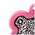 Plaquinha de Identificação Hushtag Plus QR Code Preta em Alumínio em formato de Osso com Borracha Rosa - MyFamily - Imagem 2