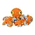 Brinquedo Pelúcia Polvo Gigante Laranja 50cm - Petta - Imagem 1