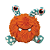 Brinquedo Pelúcia Jumbo Whipples Laranja com Apito 20cm - Kong - Imagem 2
