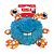 Brinquedo Pelúcia Jumbo Whipples Laranja com Apito 20cm - Kong - Imagem 1