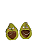 Chaveiro Abacate/Avocado Romântico Par - Imagem 3