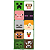 Adesivo Quadrado P/ Lembrancinhas Minecraft c/30 unid. Festcolor - Imagem 2