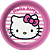 Prato Papel Redondo Festa Hello Kitty 18cm c/8 unid. Festcolor / Mais Festa - Imagem 1