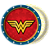 Prato Papel Redondo Festa Mulher Maravilha 18cm c/8 unid. Festcolor / Mais Festa - Imagem 1