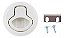Puxador Trinco Náutico Redondo Nylon 61x35mm S/ Chave Branco - Imagem 1