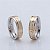 Par de Alianças em Aço Heart Beat Feel 6mm com Filete Gold IPG,01 zirconia extra na Feminina. - Imagem 1