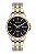 Relógio de Pulso, Mostrador Preto, Caixa e Pulseira em Aço Misto, Garantia de 02 Anos, Aprova D'água. Ref.: 44197GPSVBA3 - Imagem 1