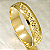 Aliança Bodas de Ouro 18k com fio central Bordado Embutido - Modelo Belga - Peso Médio 4,00 Gramas - Imagem 1