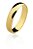 Aliança em Ouro 18k Amarelo, Aboulada, Acabamento Liso, Altura: 1mm, Largura: 4mm, Peso Médio: 2,30 gramas, Ref.: RC 203 - Imagem 1