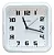 RELOGIO PAREDE EURORA 24X24,5X5 CM QUADRADO LISO - 6540 BRANCO - Imagem 1