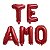 Frase "Te amo" em balões metalizados. - Imagem 1