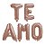 Frase "Te amo" em balões metalizados. - Imagem 4