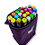 Marcador de Ponta Dupla Touch para Colorir - Estojo com 24 cores - Imagem 1