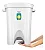 LIXEIRA PLASTICA C/PEDAL BRANCA 36L 9356B SANREMO - Imagem 1
