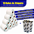 10 Rolos de Etiqueta Couchê 100x150mm + 5 Rolos de Ribbon Cera 110mm x 74m - Imagem 1