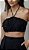 Conjunto Calça e Cropped Flor 3D Preto - Imagem 3