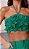 Conjunto Calça e Cropped Flor 3D Verde - Imagem 3