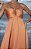 Vestido Longo Plissado Laranja - Imagem 4