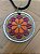 Colar Mandala Redondo Pequeno Vermelho e Laranja - Imagem 1