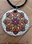 Colar Mandala Redondo Pequeno Vermelho e Laranja - Imagem 1
