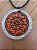 Colar Mandala Redondo Pequeno Vermelho e Laranja - Imagem 1