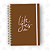 Caderno Life Goes On Marrom | A5 ou Colegial | Fixo ou Reposicionável - Imagem 1