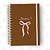 Caderno Laço Dream Marrom | A5 ou Colegial | Fixo ou Reposicionável - Imagem 1