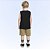 Conjunto Infantil masculino Regata Preta e Bermuda Bege - Estampa Gamer - Imagem 3