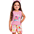 Conjunto Infantil Feminino 100% Algodão - Arara Rosa - Imagem 1