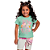 Conjunto Infantil Feminino Blusa e Bermuda Ciclista - Estampa Bem me Quer - Imagem 1